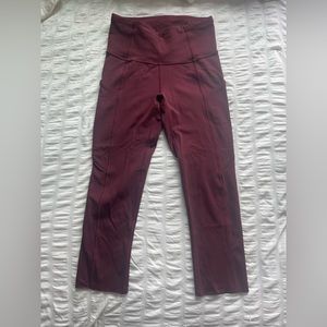 Lulu Lemon Burgundy Leggings